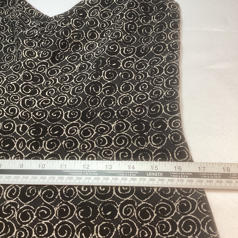 Armani Exchange Womens Dress Size 8 Brown Swirl Print Sleeveless V-Neck Maxi - Picture 7 of 10